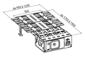 Schema di un modulo di layout SUV con dimensioni dispiegate