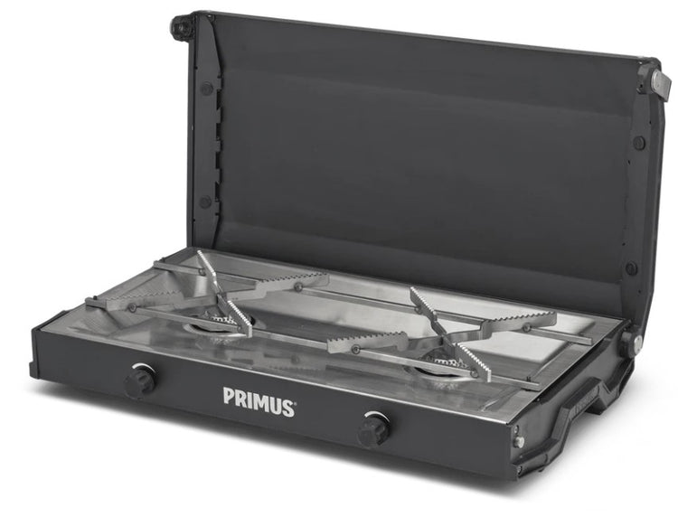 Griglia nera Primus con marchio argento