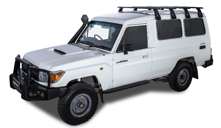 Ottimizzate il carico del vostro Toyota Land Cruiser 78 con il kit di barre portatutto Rhinorack