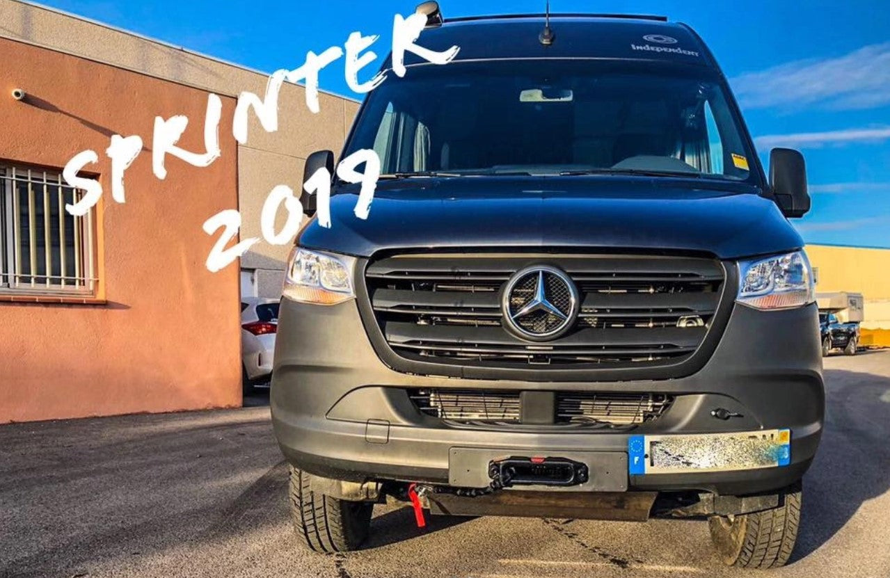 2019 Mercedes Sprinter nero con cuscinetto in schiuma warn