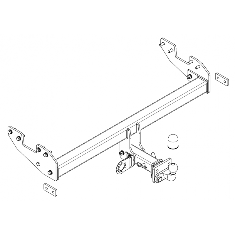 Gancio Traino omologato posteriore Rockalu per Ford Ranger 2011-2022