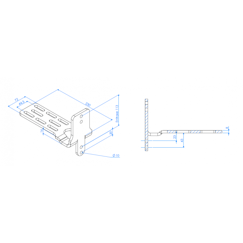 Tenda circolare 4x4 sinistra - autoportante 270° / 450° - Rockalu