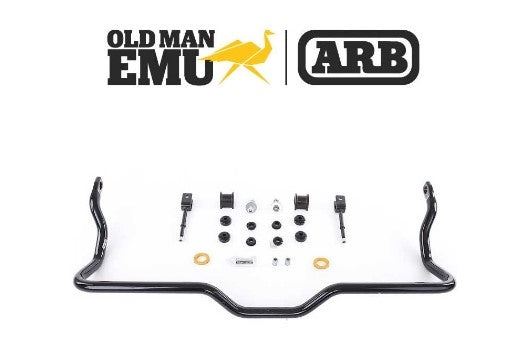 Barra stabilizzatrice nera con componenti di Old Man Emu