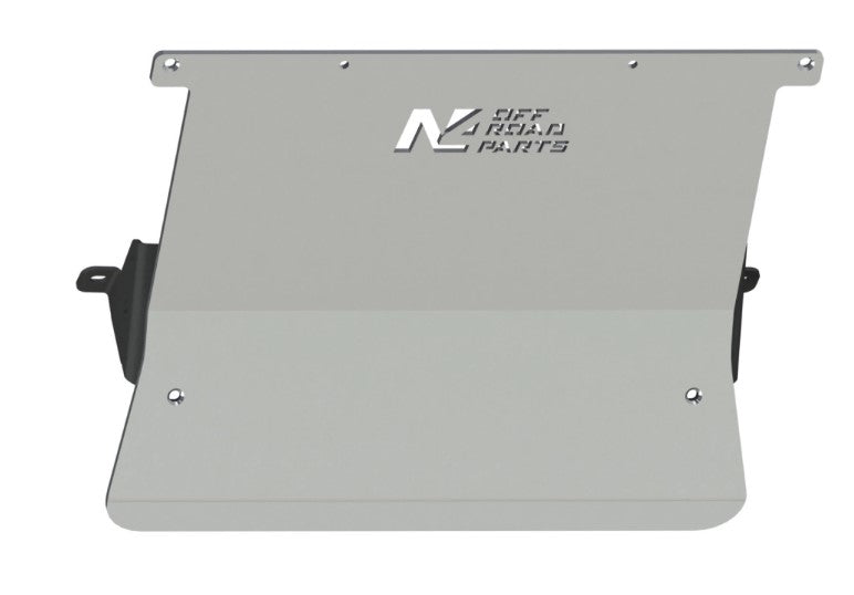 Protezione N4 offroad in alluminio presentata su uno sfondo bianco semplice