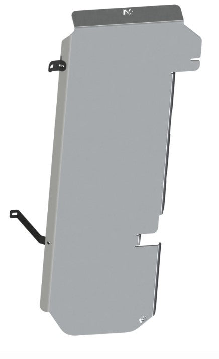 Sci di protezione in metallo N4 raffigurato in alto su sfondo bianco