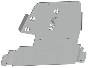 Protezione per sci offroad N4 in una strana forma 3D su sfondo bianco