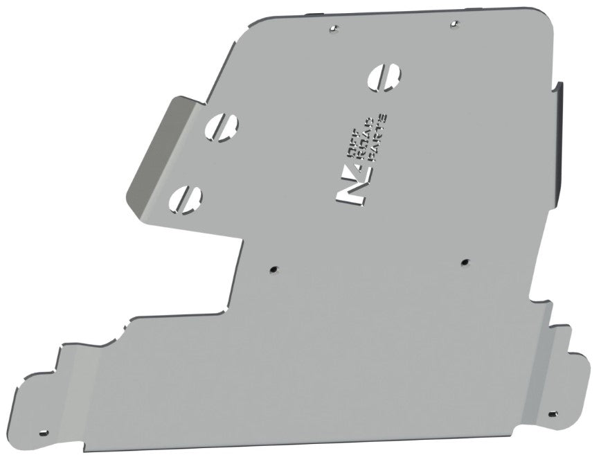 Protezione per sci offroad N4 in una strana forma 3D su sfondo bianco