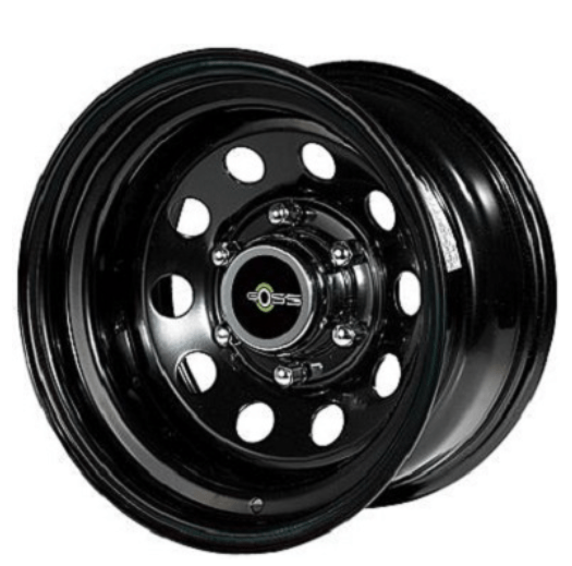 GOSS Ruota modulare nera (dimensione a scelta) - Nissan Patrol Y60 7x15" - 6x139.7 - ET-6 - CB110