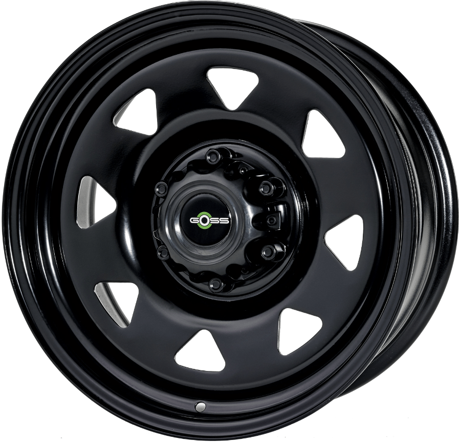 GOSS Ruota Triangolare nera II (dimensioni a scelta) - Toyota Hilux Revo 7x17" - 6x139.7- ET20 - CB106.1