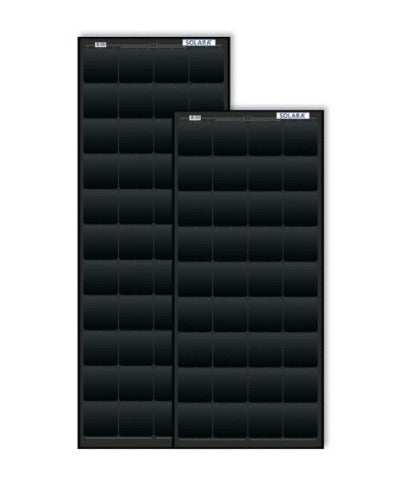 pannelli solari neri (coppia) presentati su sfondo bianco