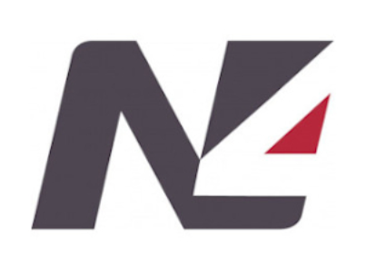 logo N4 nero bianco grigio e rosso