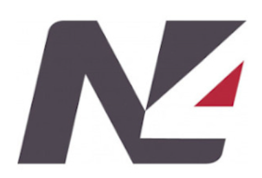 logo N4 grigio rosso bianco dell'auto del dream team del produttore francese di alluminio