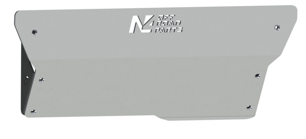 sci in alluminio grigio con incisione N4 offroad
