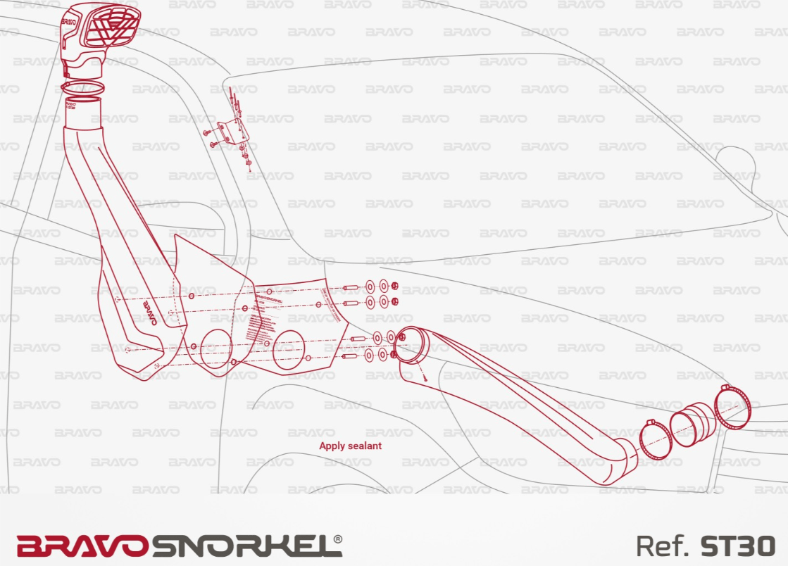 Snorkel Bravo 4x4 - Toyota Hilux Revo 2015+