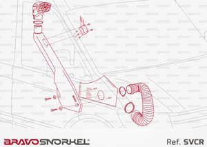 piano di montaggio rosso per uno snorkel di riferimento SVCR