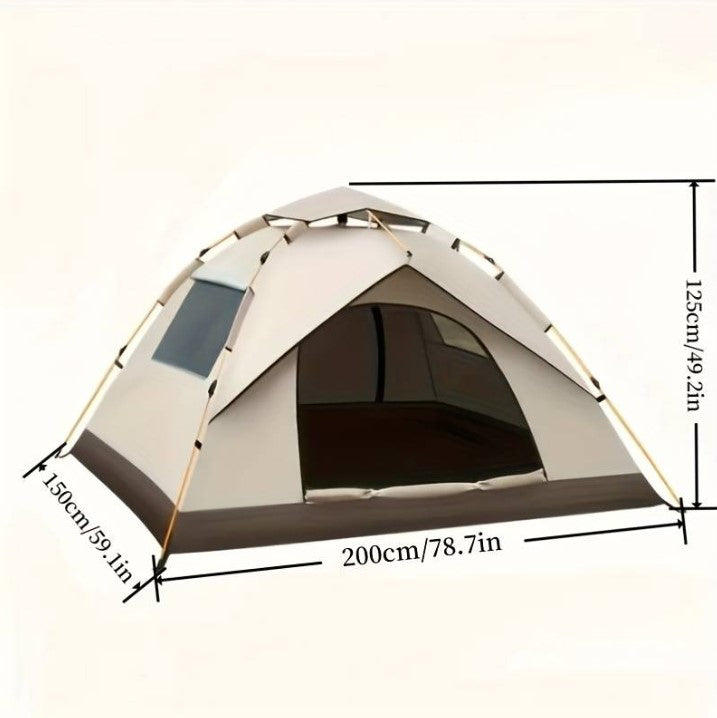 tenda da campeggio beige con dimensioni