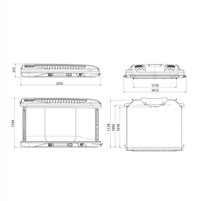 Tenda da tetto Altitude Electric - ARB4x4 - 1370x1870mm