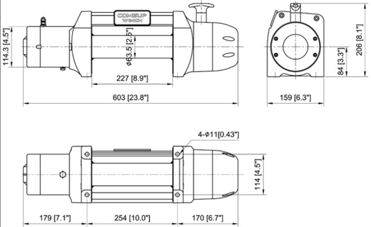 Verricelli 4x4 COME UP DS 9,5 12V - cavo d'acciaio