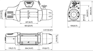 Verricelli 4x4 COME UP DS 9.5I 12V - cavo d'acciaio