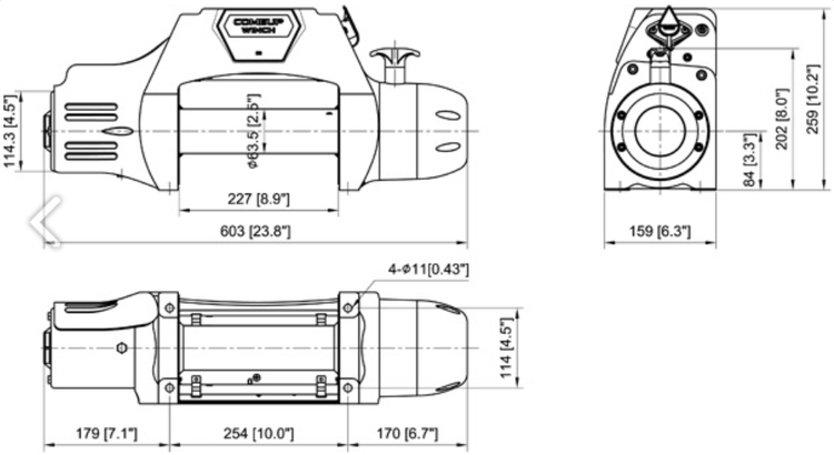 Verricelli 4x4 COME UP DS 9.5I RSI 12V - corda sintetica