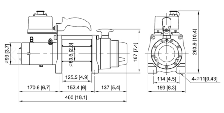 Verricelli 4x4 COME UP DV 6 12V - cavo d'acciaio