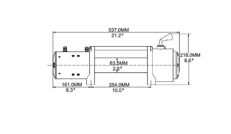 Verricelli T-max 4x4 EW-9500 12V 4305kg - cavo d'acciaio