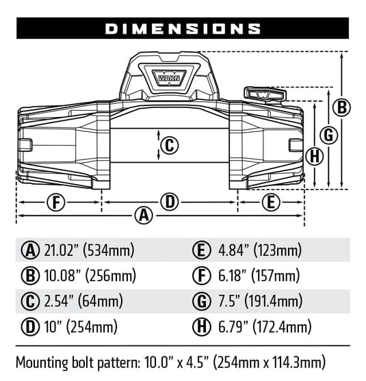 Verricelli WARN VR-EVO 12 - 5,4 tonnellate - 12V - Acciaio