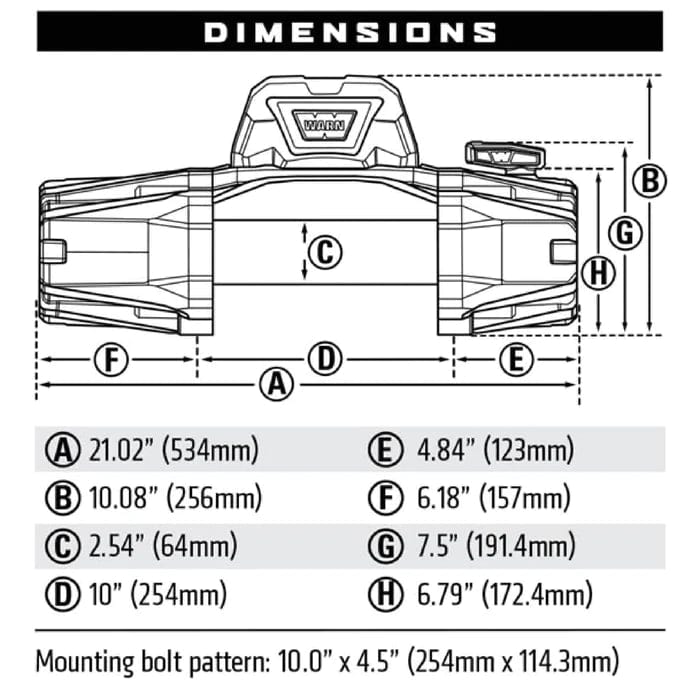 Verricelli WARN VR-EVO 8 - 3,6 tonnellate - 12V - acciaio