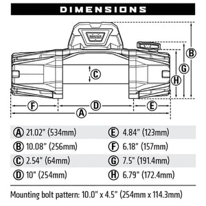 Verricelli WARN VR-EVO 8 - 3,6 tonnellate - 12V - acciaio