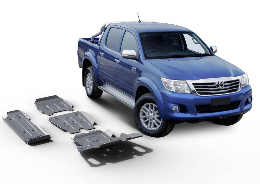 Kit di 4x scudi in alluminio RIVAL - Toyota Hilux Vigo dal 2007 al 2015 - 6mm