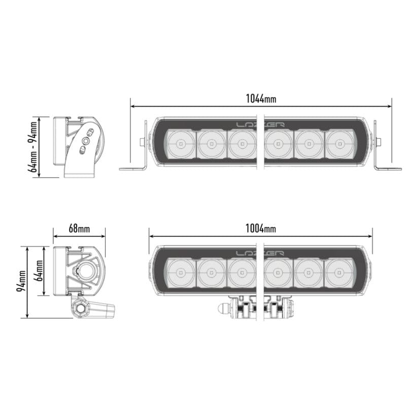 Barra a 24 LED - Lazer Serie T Evolution - Non omologata CE