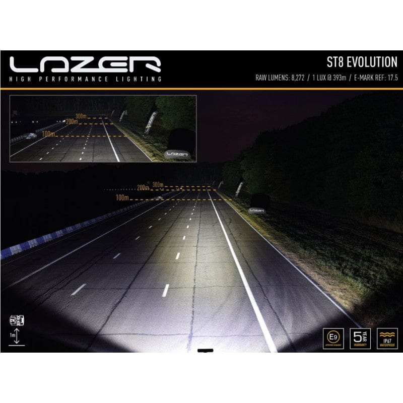 Barra Lazer 8 LED - ST-8 Evolution - Omologata CE