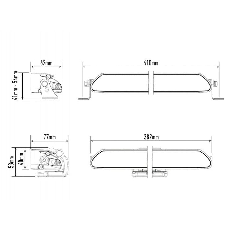 Barra Lazer Linear a 12 LED - Omologata CE