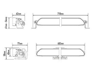 Barra Lazer Linear 24 LED - Omologata CE