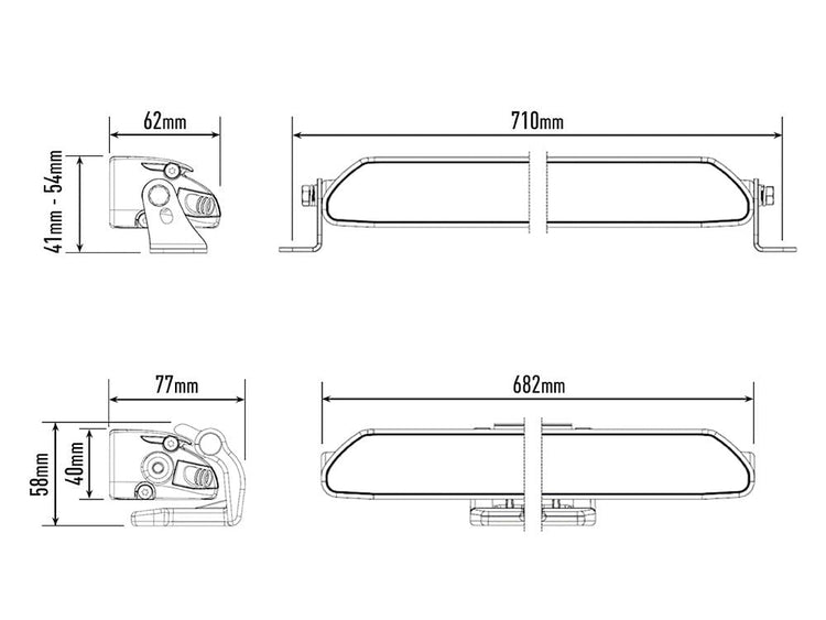 Barra Lazer Linear 24 LED - Omologata CE