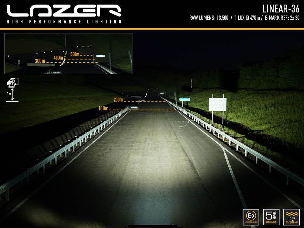 Barra Lazer Linear 36 LED - Omologata CE