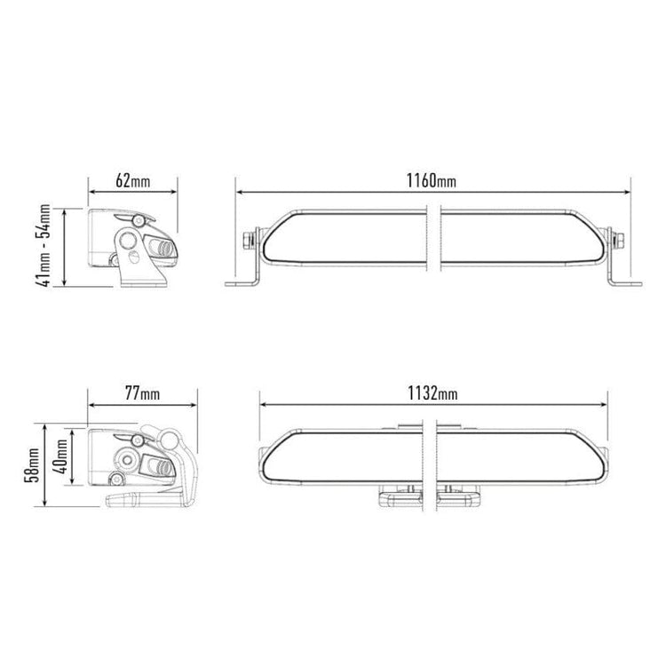 Barra Lazer Linear 42 LED - Omologata CE