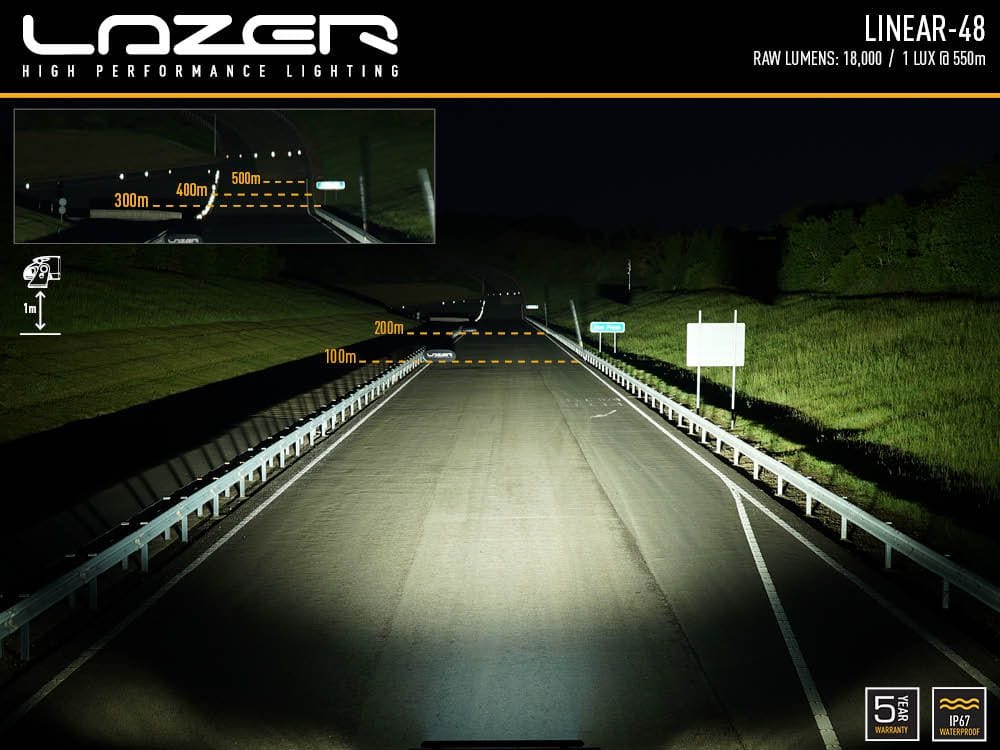 Barra Lazer Linear 48 LED - Omologata CE