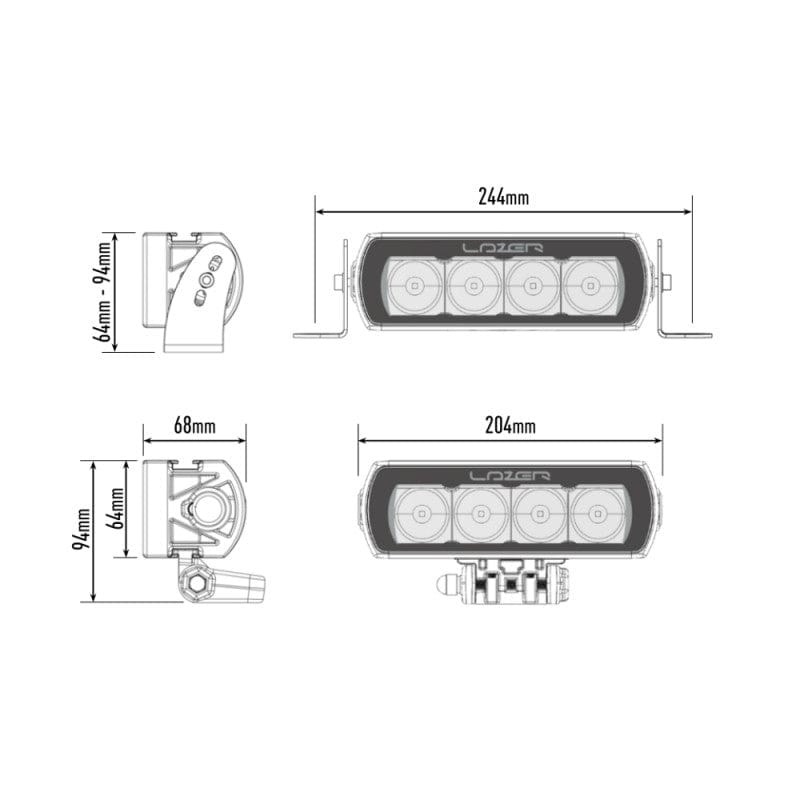 Barra LED Lazer - ST 4 Evolution - Omologata CE