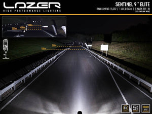 Sentinel 9 pollici a luce bianca - Lazer Elite - con luci di posizione - approvato CE