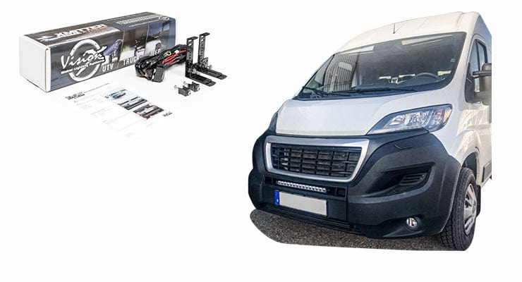 Kit di barre LED Vision-X per Fiat Ducato 2014+ con integrazione della griglia