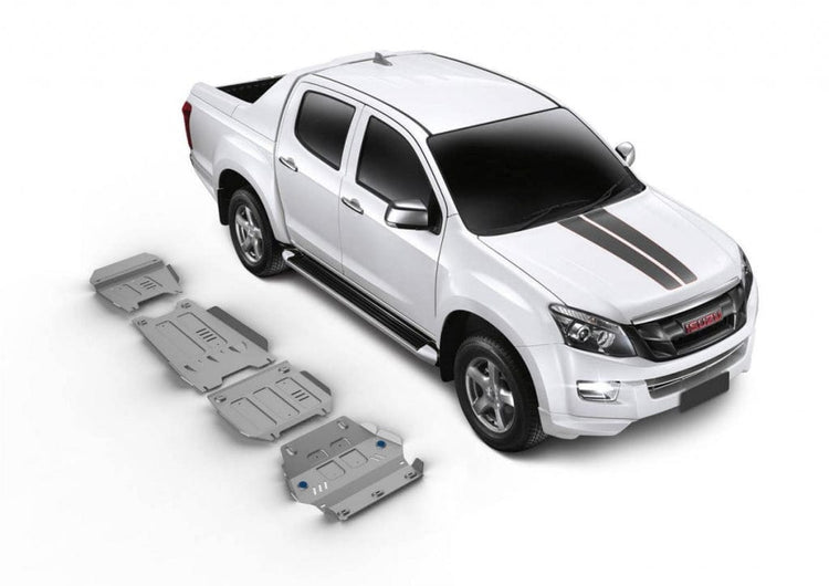 Kit di 4 scudi in alluminio per Isuzu Dmax dal 2012 al 2020