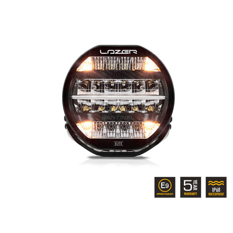 Lazer 24 LED con luci di posizione - Sentinel 9" nero - Omologato CEE
