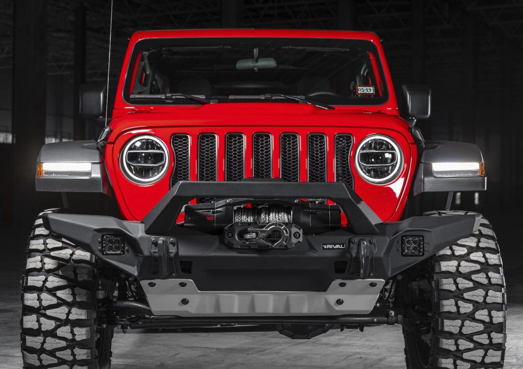 Paraurti anteriore lungo RIVAL - Jeep Wrangler JK e JL