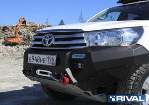 Paraurti anteriori Rival in alluminio - Toyota Hilux 2016-2020 senza fari LED