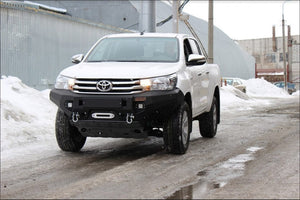 Paraurti anteriori Rival in alluminio - Toyota Hilux 2016-2020 senza fari LED