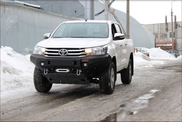 Paraurti anteriori Rival in alluminio - Toyota Hilux 2016-2020 senza fari LED