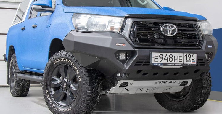 Paraurti anteriore Rival in alluminio - 2019+ Toyota Hilux Invincible con fari a LED