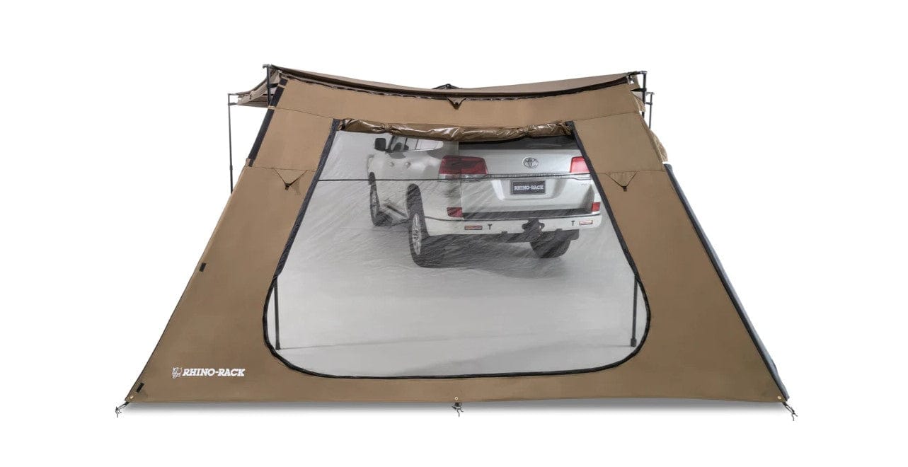 Parete trapezoidale con porta - Tenda da sole Batwing Compact Rhinorack