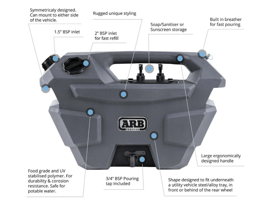 Serbatoio dell'acqua portatile ARB - 28L